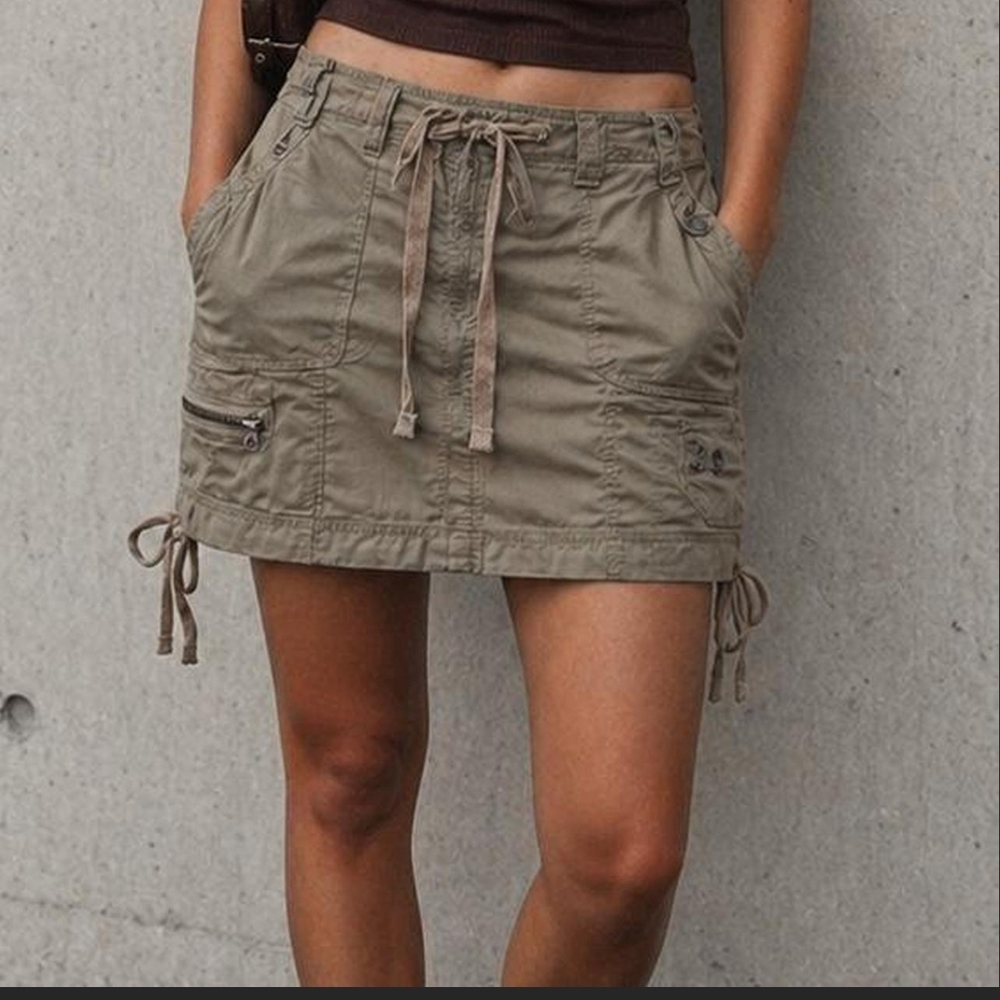 Dalia Collection 100% Cotton Cargo Skirt Size 8
